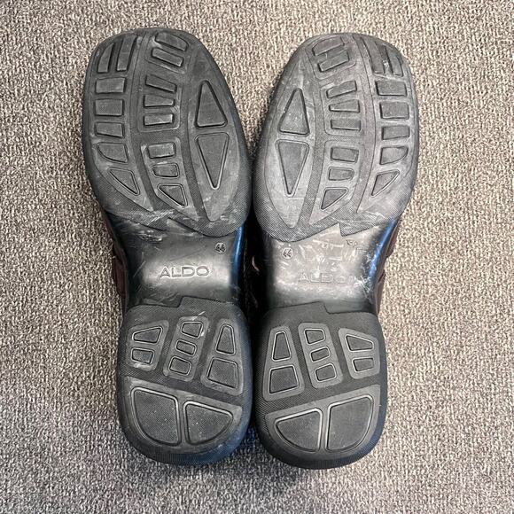 Aldo Brown Loafer Mens 11 Leather Square Toe Slip On Comfort Casual - Picture 10 of 10